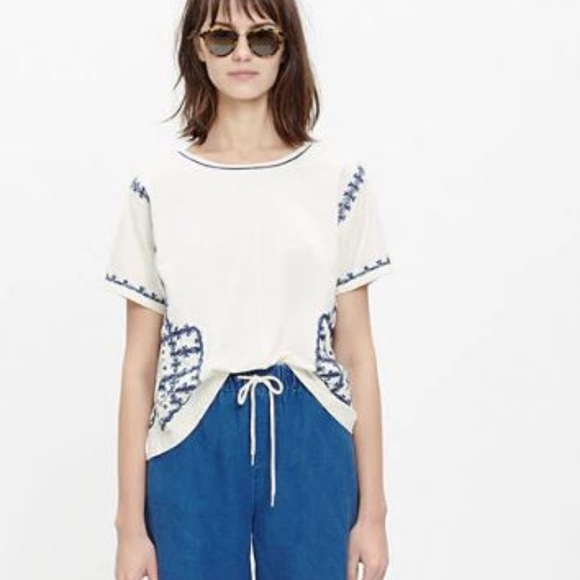 Madewell Tops - Madewell Embroidered Short Sleeve Tee